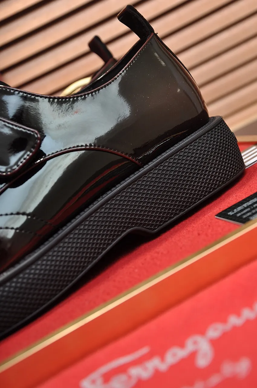 Men's shoes 💰720💶 [Ferragamo/Ferragamo] The latest model in the counter. Original imported open-sided high-quality cowhide hand-woven + imported 🐂 cowhide + original luxury metal buckle + original combination outsole. Comparison without pressure 38--45 (45 custom-made)